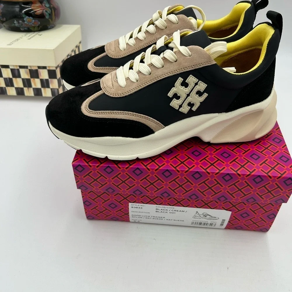 Women's Tory Burch good luck trainer sneakers size 9.5
